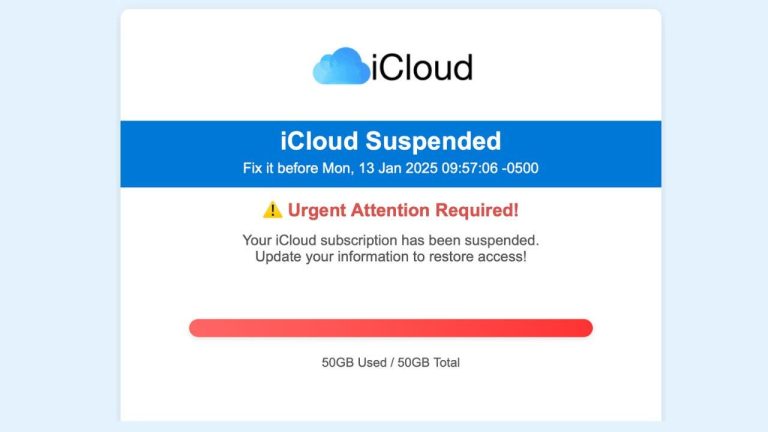 Beware of Deceptive iCloud Storage Alerts in Your Inbox