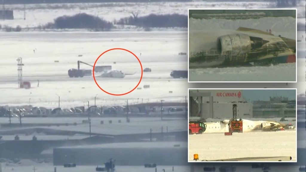 Delta Plane Crash at Toronto Pearson Airport Leaves Aircraft Upside Down