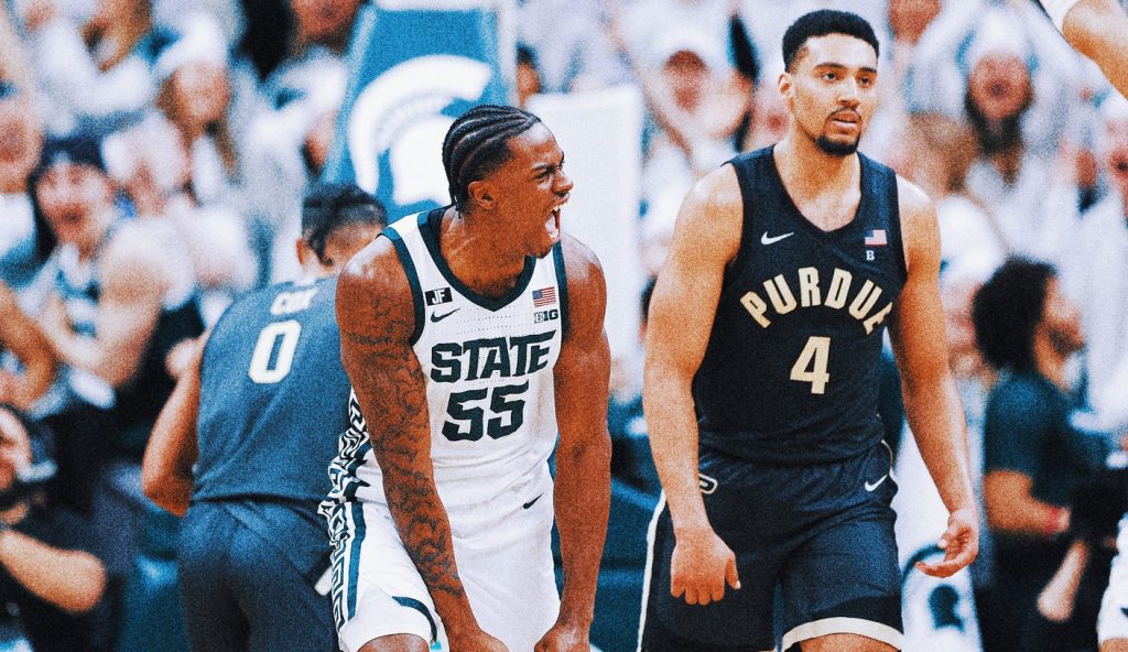 No. 14 Michigan St beats No. 13 Purdue 75-66, moves within half-game of 1st in Big Ten