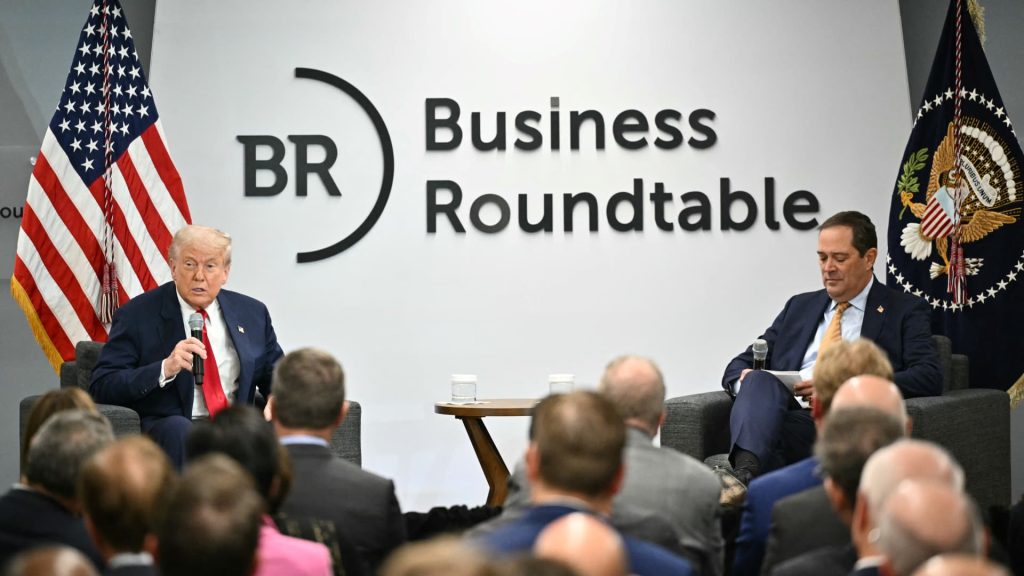 Trump Hosts Business Roundtable Amidst Stock Market Decline