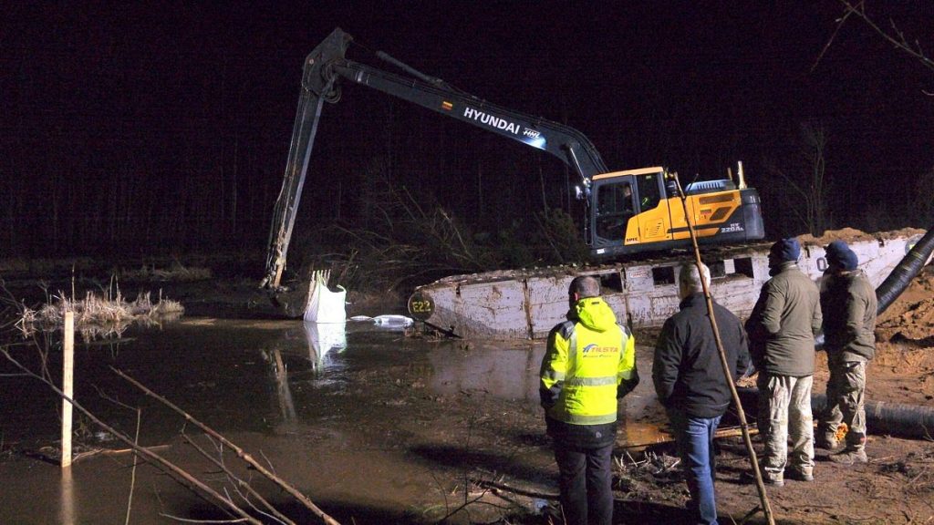 Troops Work to Drain Swamp in Lithuania to Recover Missing Soldiers and Vehicle