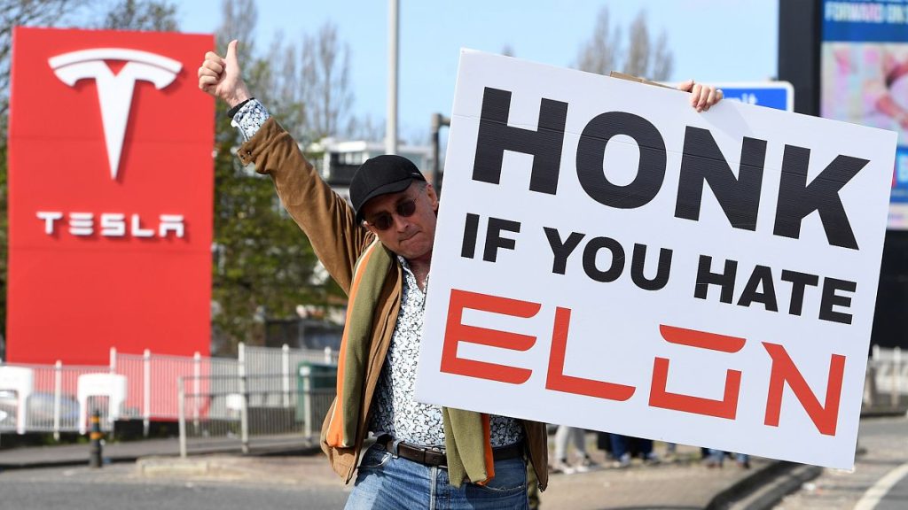 Protesters Clash with Elon Musk Over US Government Influence in Tesla Operations