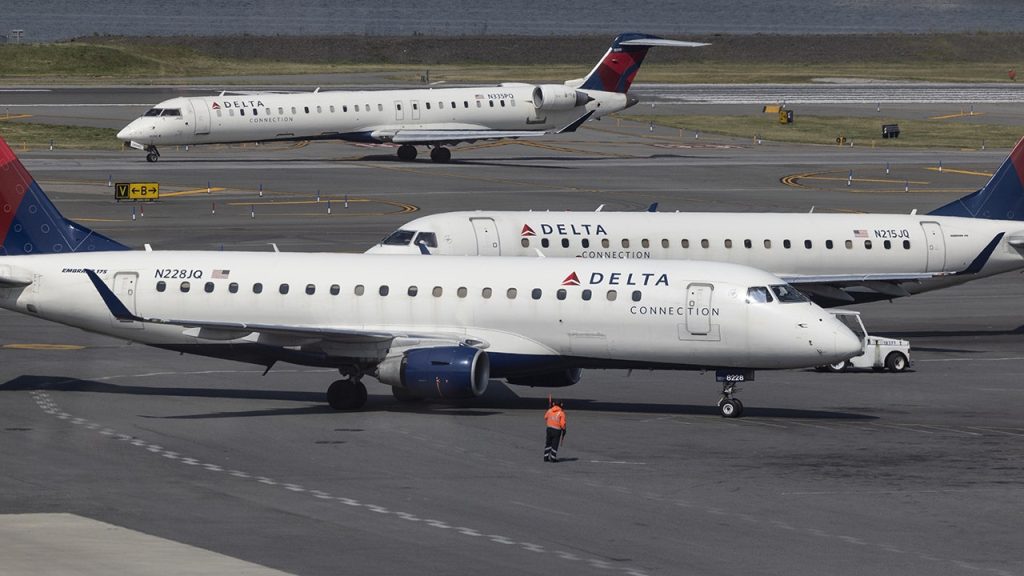 Delta Plane's Wing Clips Runway During Landing at LaGuardia Airport