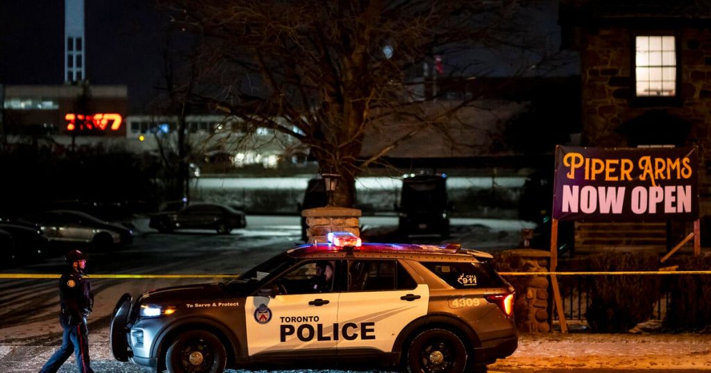 Three Men Open Fire in Toronto Pub, Injuring 12 Customers