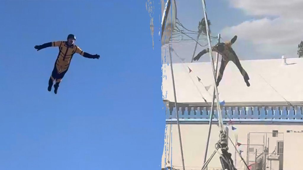 California Stuntman's Human Cannonball Act Goes Awry in Dramatic Video