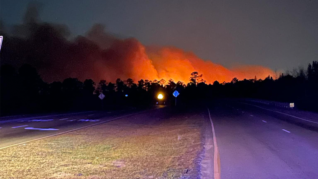 Wildfires in the Carolinas Prompt Evacuations and Burn Ban in South Carolina