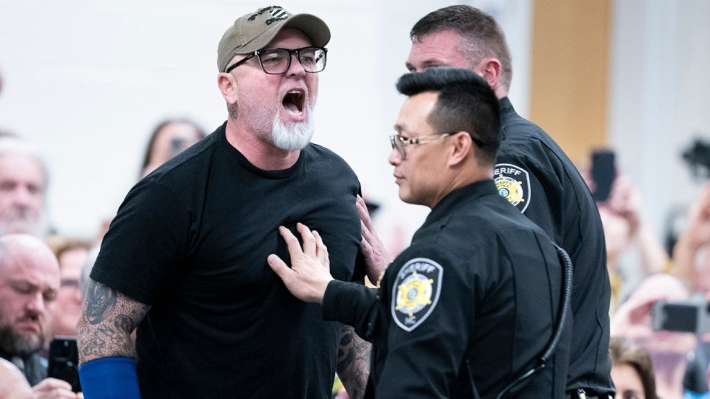 North Carolina GOP Town Hall Erupts in Tension as Veteran is Escorted Out