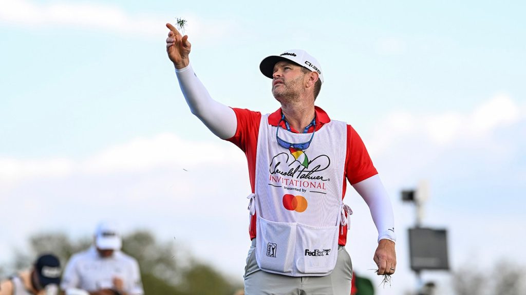 Caddie Celebrates Hole-in-One at TPC Sawgrass