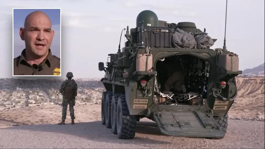 Military Stryker Vehicles Deployed to Deter Migrants at US-Mexico Border