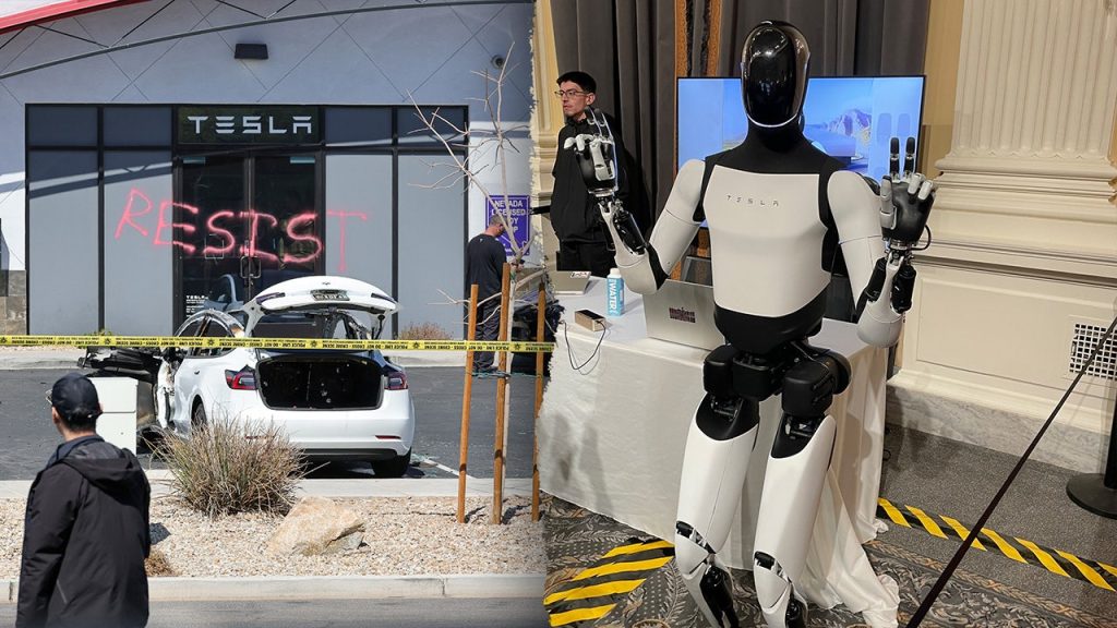 Tesla Robots Debut on Capitol Hill as Vandalism Strikes Dealerships