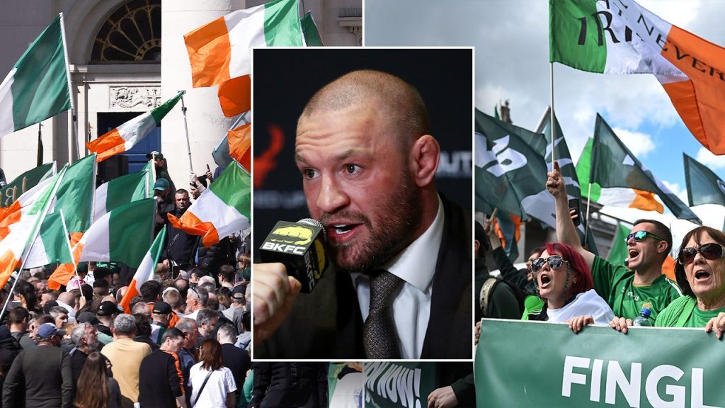 Presidential Candidate Conor McGregor Applauds Dublin March