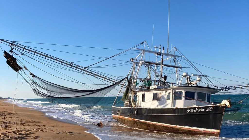 Florida Officials Investigate Shrimp Boat Found Ashore Abandoned