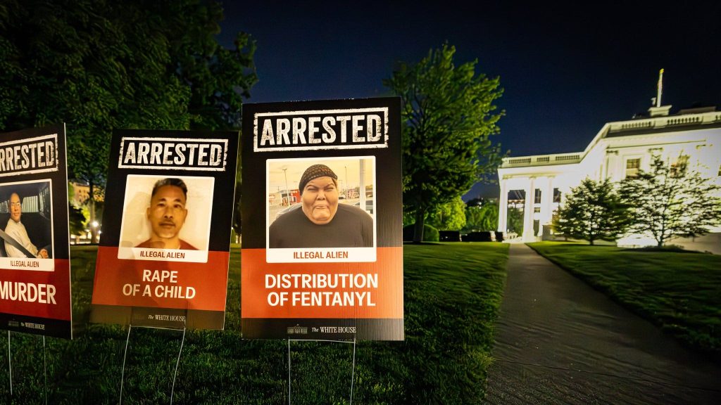 White House Showcases Yard Signs of 100 Notorious Illegal Immigrant Criminals