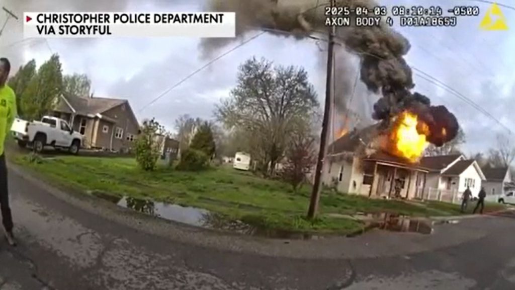 Police Rescue Firefighter Trapped in Home Explosion Rubble in Illinois