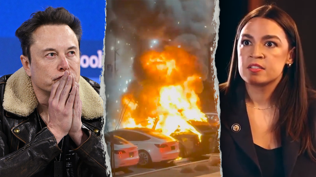 AOC Avoids Blame for Democratic Rhetoric Amid Tesla Attacks