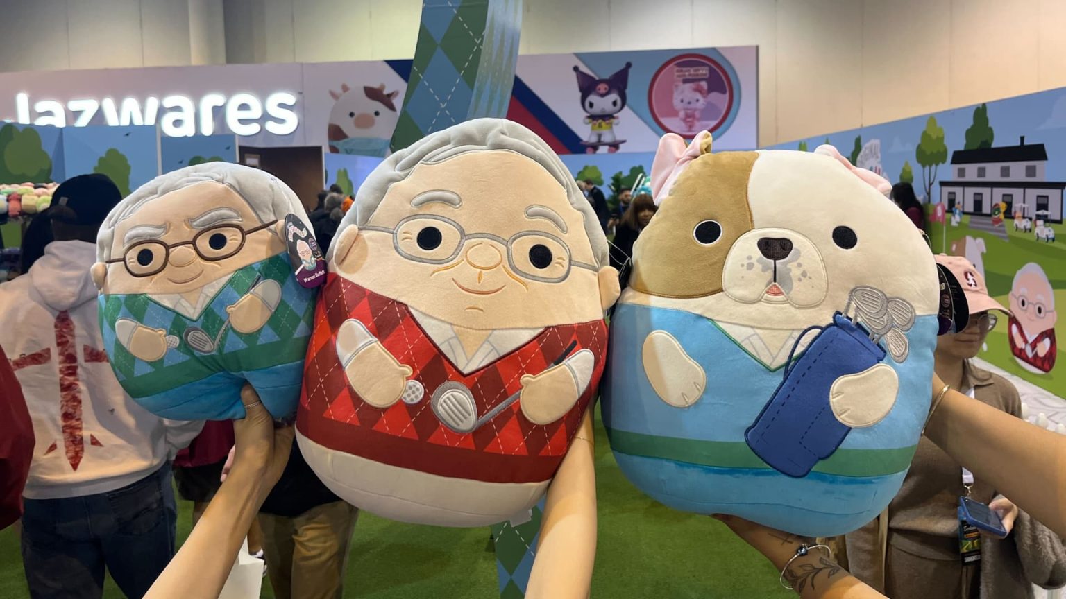 Buffett's Meeting Showcases Squishmallows, Anniversary Book, and Giant Claw Machine