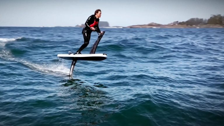 New Electric Hydrofoil Offers Riders Handlebar-Controlled Flight Above Water