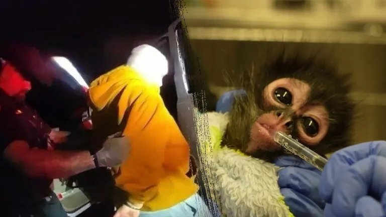 Spider Monkey Rescued in California Meth Bust