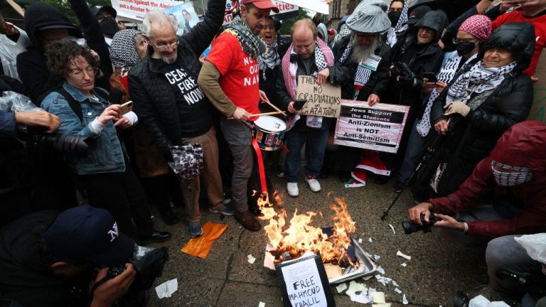 Columbia University Graduates Burn Diplomas, Encounter Police Tensions