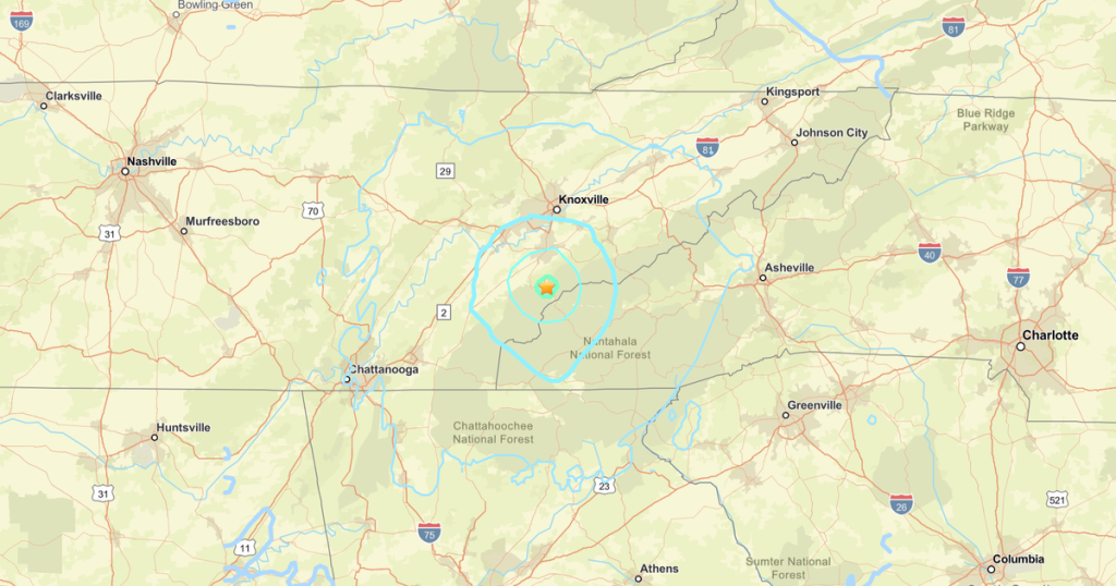 4.1 Magnitude Earthquake Shakes Tennessee, Georgia, and North Carolina