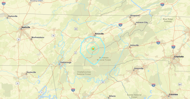 4.1 Magnitude Earthquake Shakes Tennessee, Georgia, and North Carolina