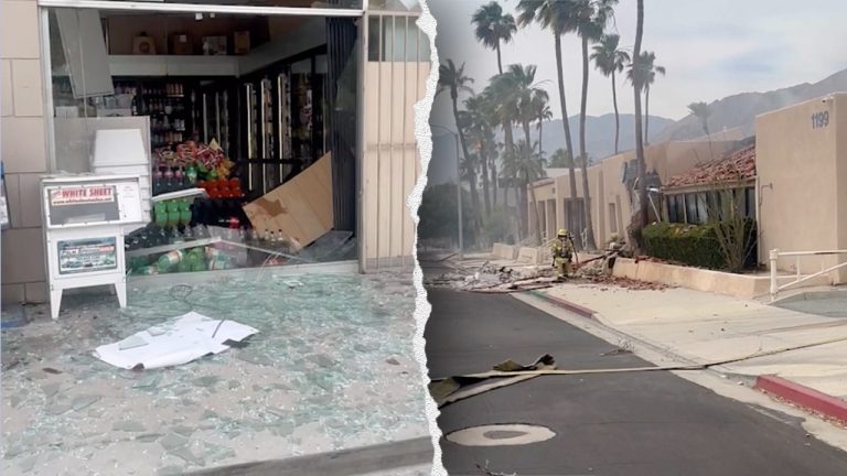 Explosion in Palm Springs Damages Buildings and Sends Debris into Streets