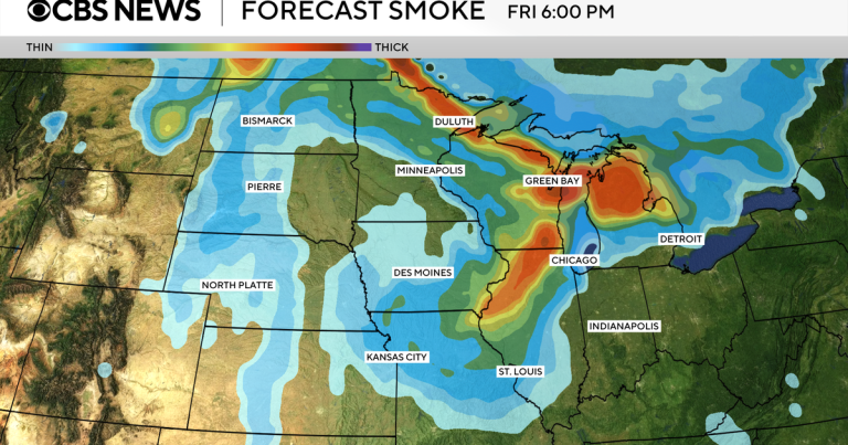 Canada Wildfire Smoke Forecasts Impacting U.S. Amid Ongoing Blazes