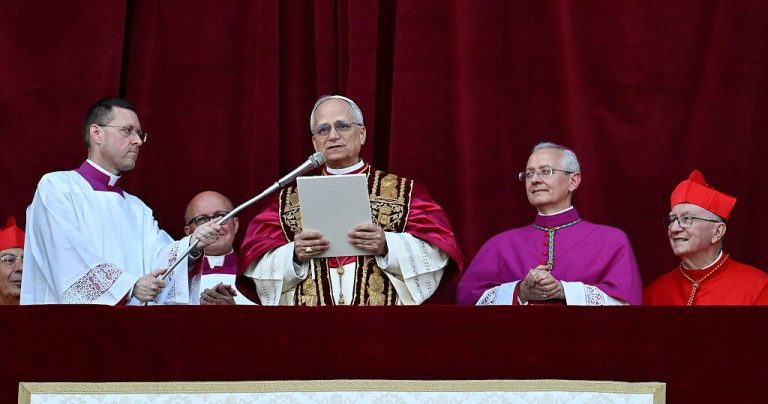 Pope Leo XIV Delivers Inaugural Address from St. Peter's Basilica Balcony
