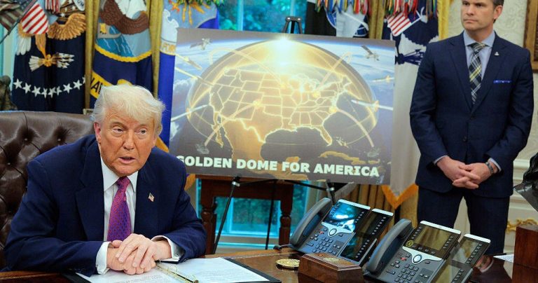 Trump Unveils $25 Billion Plan and Design for "Golden Dome" Missile Defense System
