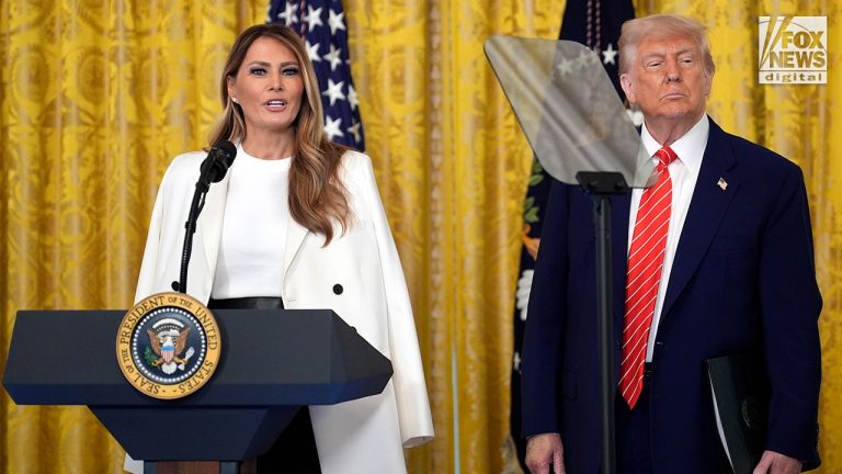 Melania Trump Honors Military Moms at White House for Mother's Day