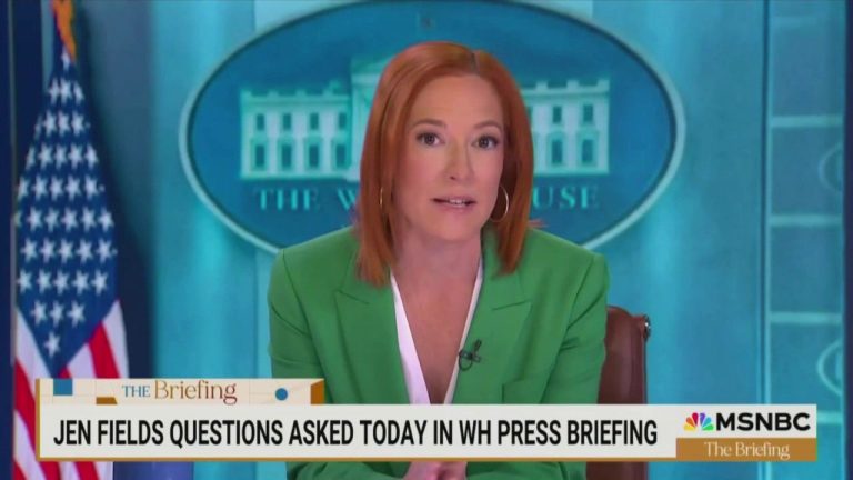 Psaki Critiques Trump Administration's 'MAGA Spin' in Parody Press Briefing