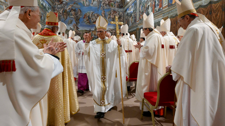 Pope Leo XIV Leads First Mass as Pontiff