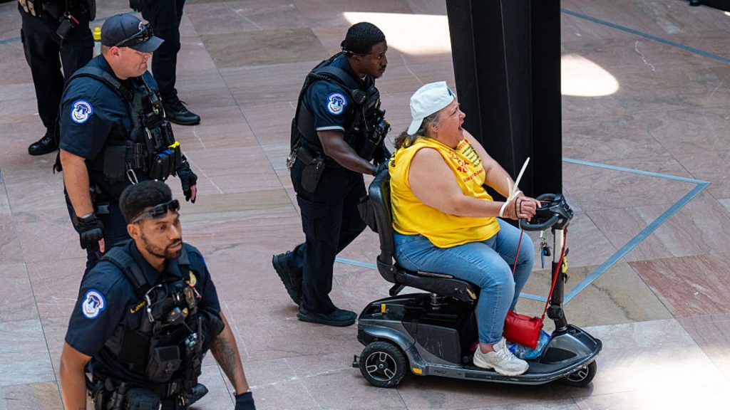 Dozens Arrested on Capitol Hill During Medicaid Cuts Protest