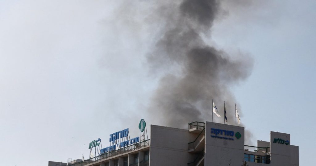 Israeli Hospital Struck by Iranian Missile Amid Israeli Strike on Iranian Reactor