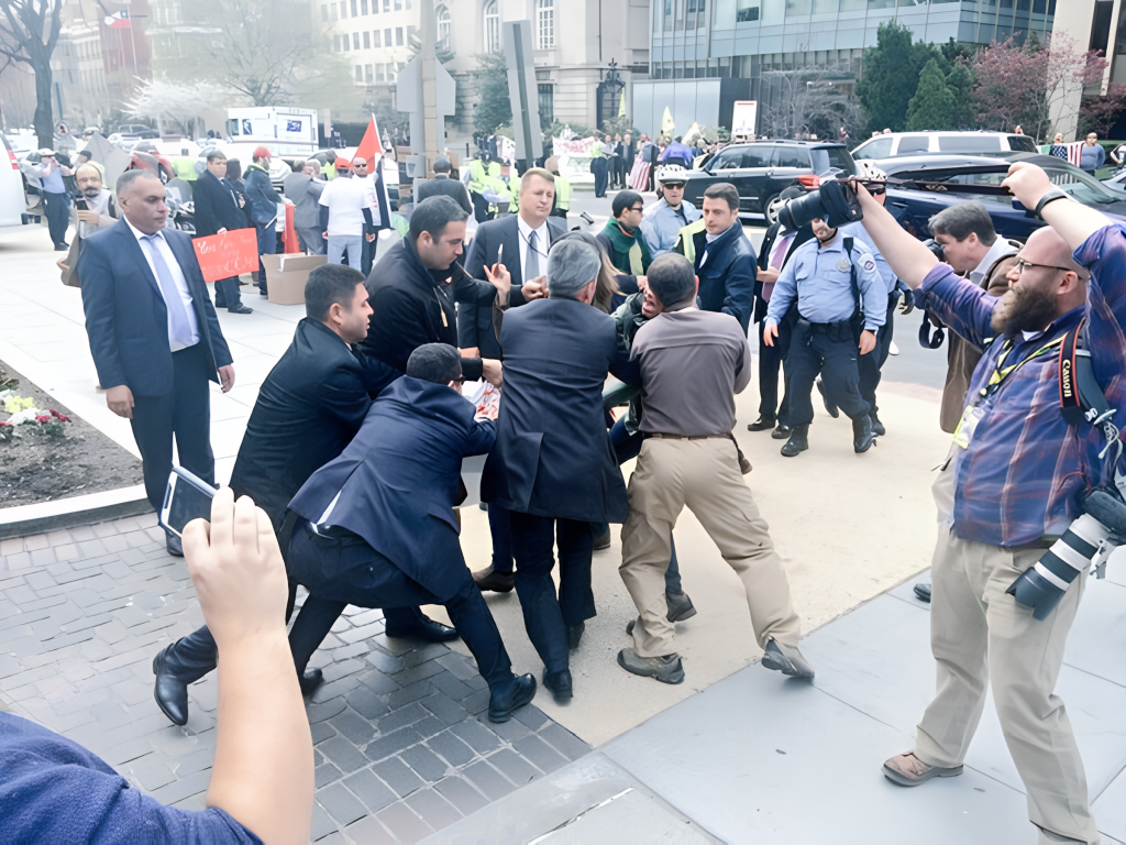 Erdoğan’s Iron Fist Reaches America: Presidential Guards Attack Journalists in Washington