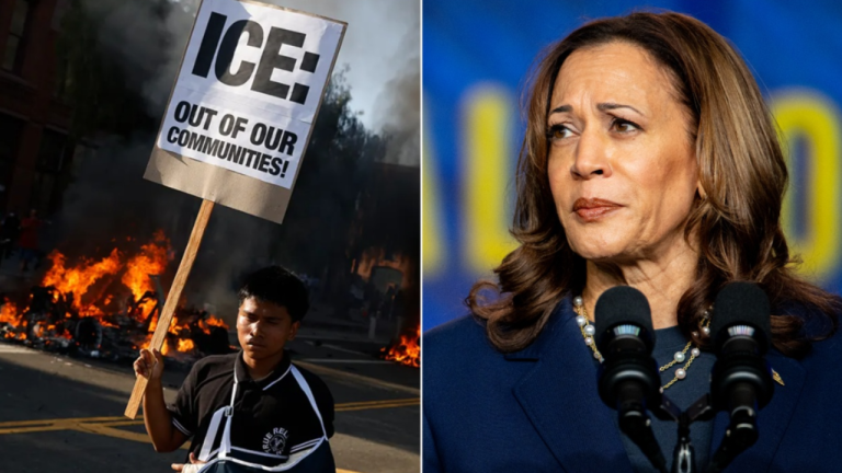 Kamala Harris Criticized for Describing Anti-ICE Protests as 'Overwhelmingly Peaceful'