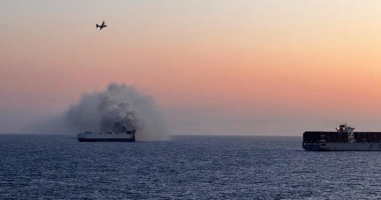 Salvage Team Responds to Cargo Ship Fire Off Alaska's Aleutian Islands