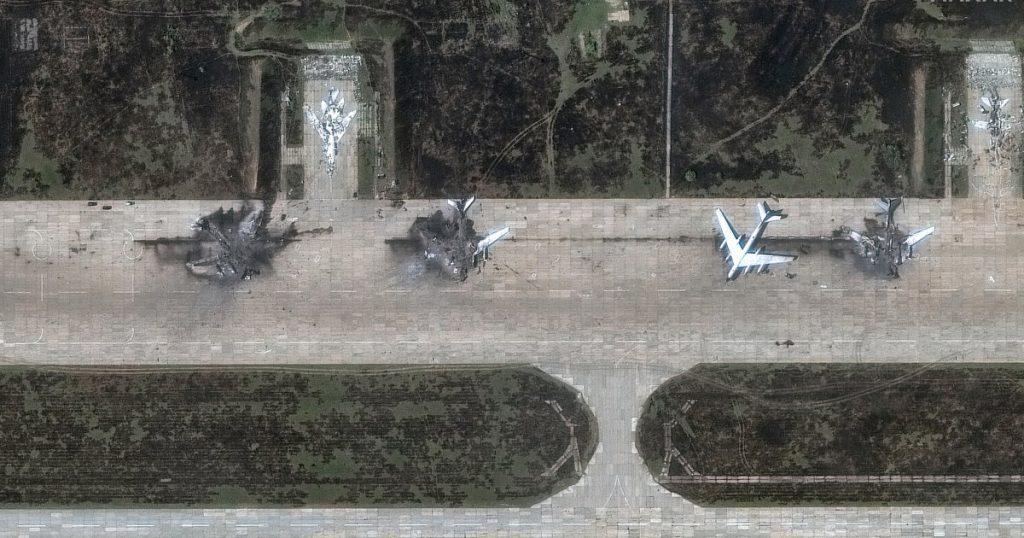 Satellite Images Reveal Damage from Ukraine Drone Strike on Russian Bomber Fleet