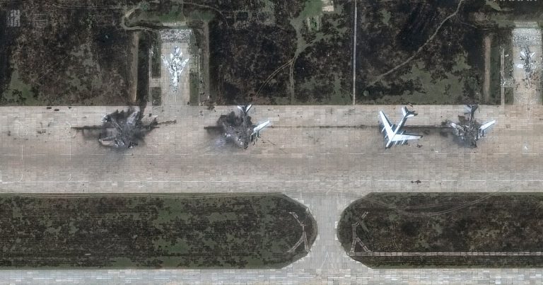 Satellite Images Reveal Damage from Ukraine Drone Strike on Russian Bomber Fleet