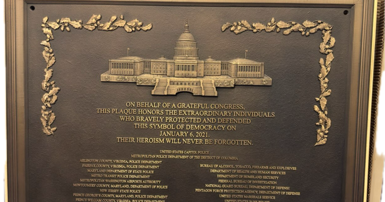 Police Officers File Lawsuit for Court Order to Display Jan. 6 Plaque at U.S. Capitol