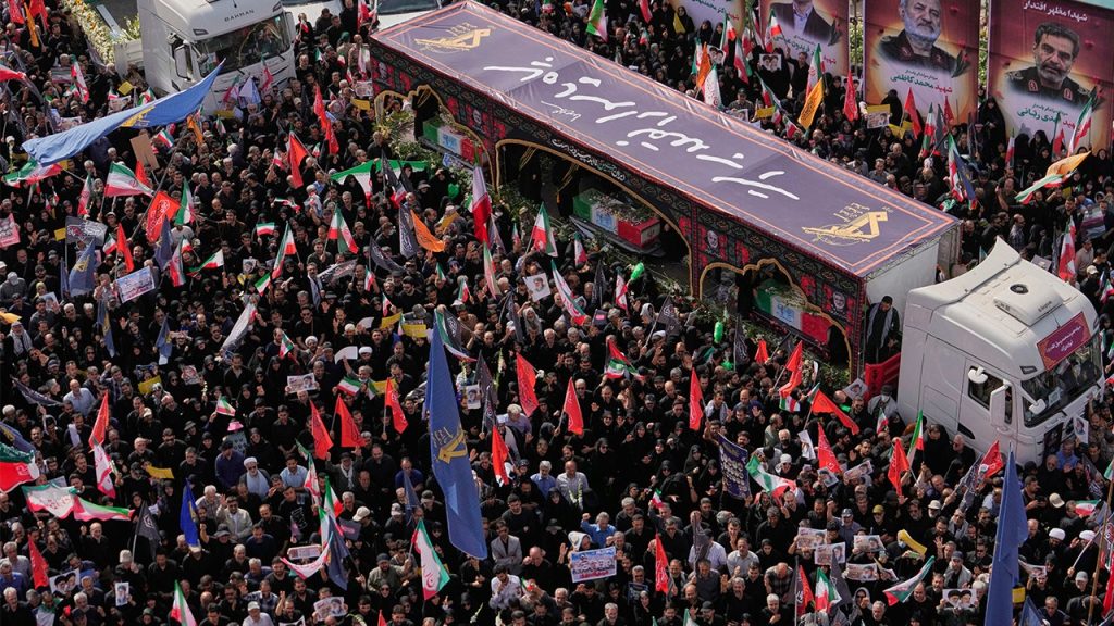 Iran Holds Funeral for Commanders Killed in Conflict with Israel