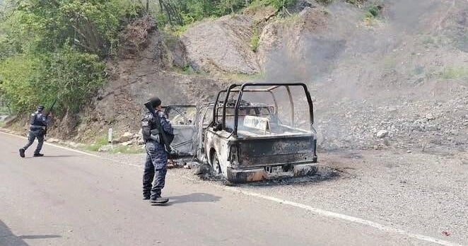 Five Police Officers Killed in Ambush Attack in Mexico; Patrol Vehicle Set Ablaze
