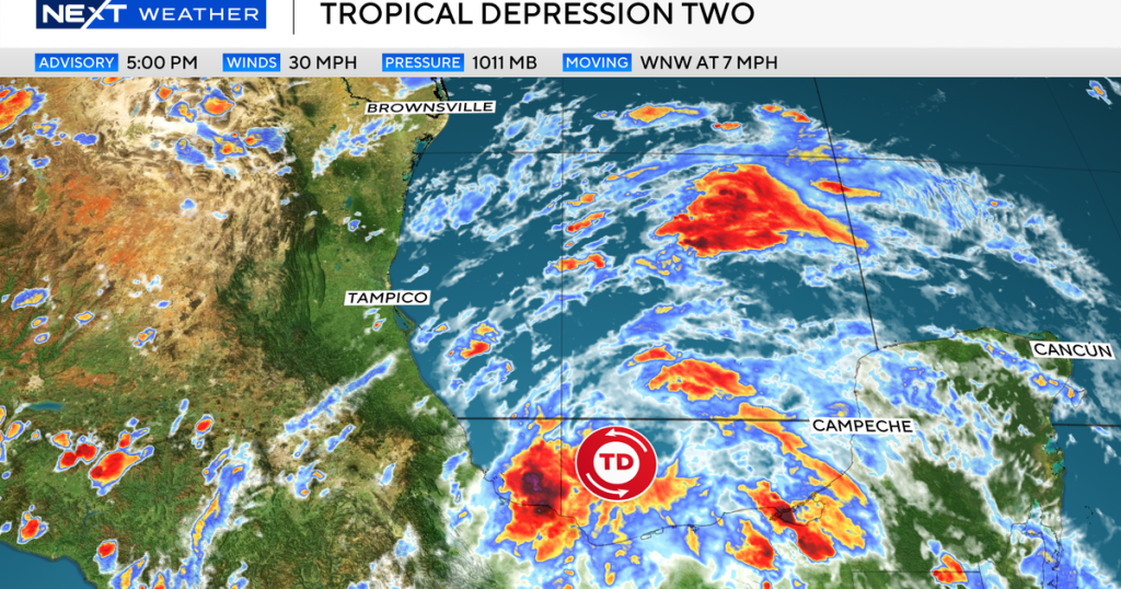 Tropical Depression 2 Develops in Gulf, Expected to Strengthen Before Hitting Mexico