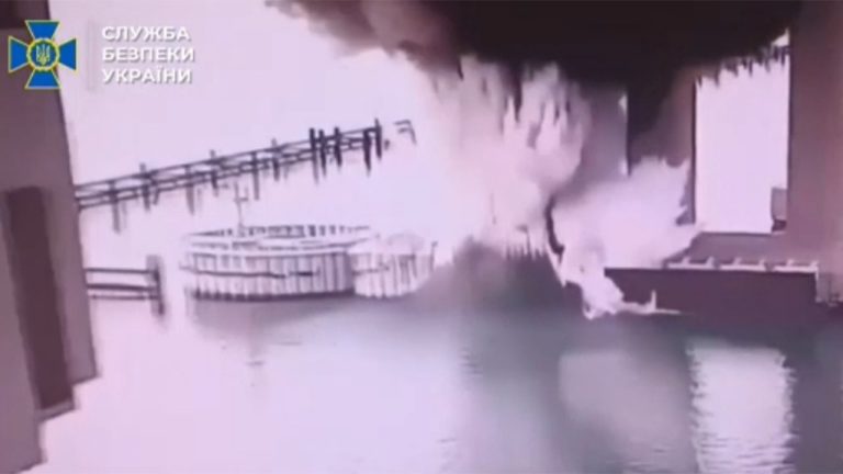 Ukraine Intensifies Pressure on Russia with Underwater Attack on Crimean Bridge