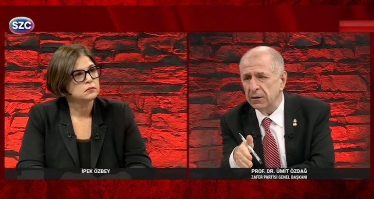 Ümit Özdağ Makes First Appearance on Sözcü TV After Release