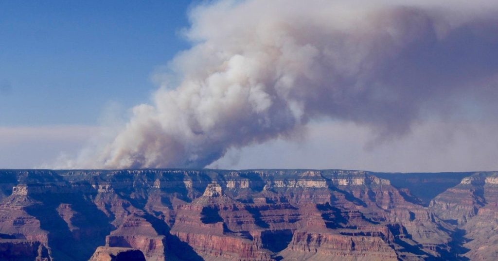Grand Canyon Wildfire Expands 20-Fold Amid Canadian Smoke Blanketing U.S. Midwest