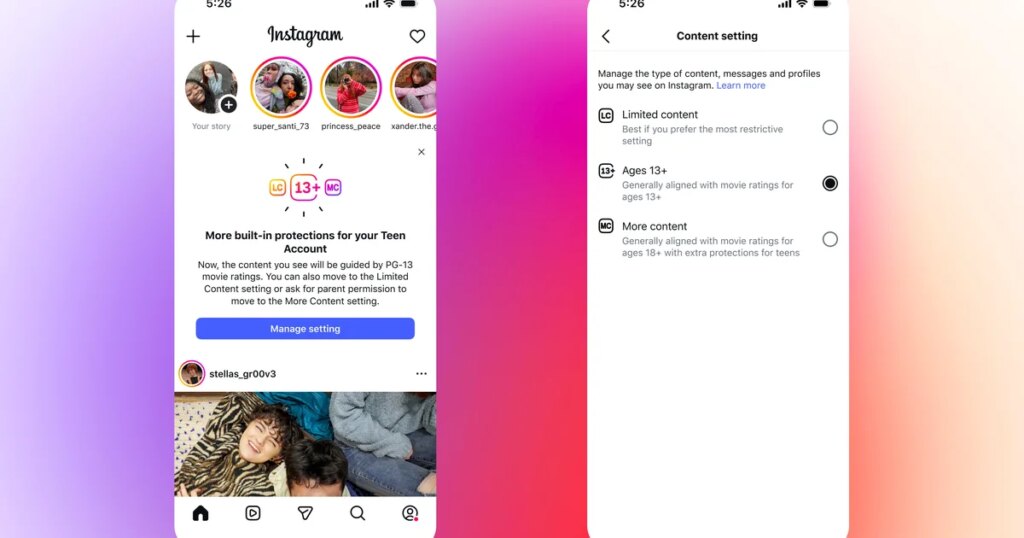 Instagram Implements New Restrictions on Teen Accounts Based on PG-13 Ratings
