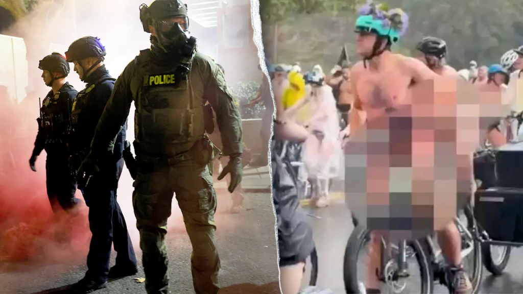 Federal Response to Nudist Protest at ICE Facility in Democratic City