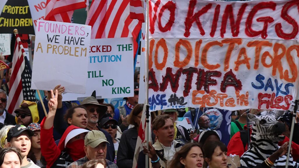 Activists Rally for Marxist Revolution at 'No Kings' Protests