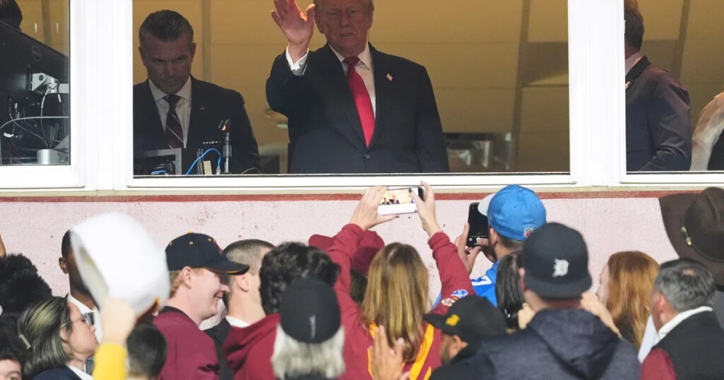 Trump Becomes First Sitting President in Nearly 50 Years to Attend Regular Season NFL Game